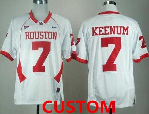 Men%27s University of Houston Customized White Jersey